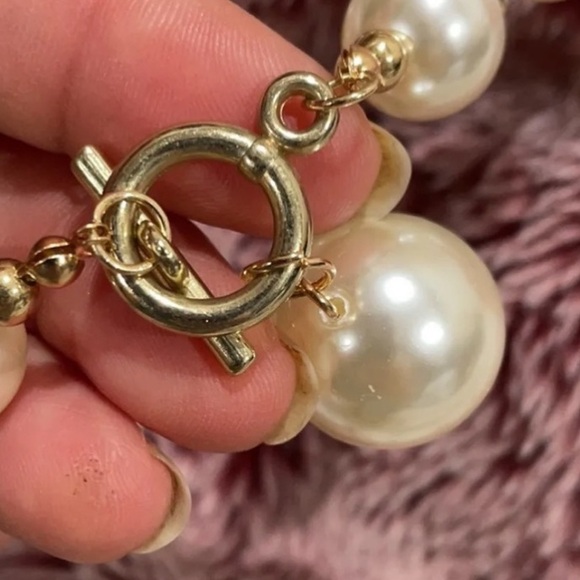 Pearl Choker & Earrings Jewelry Set Gold Bridal Wedding Old Money - Picture 7 of 8